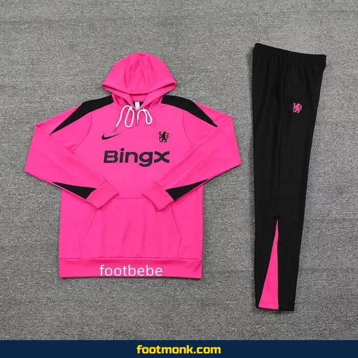 Ensemble Sweat capuche Chelsea 2024 2025 rose rouge
