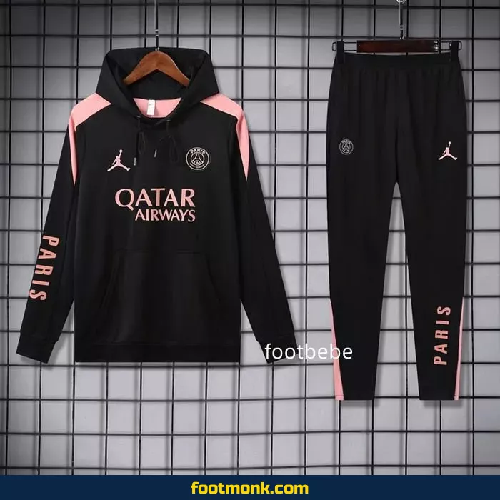 Ensemble Sweat capuche PSG Jordan 2024 2025 noir