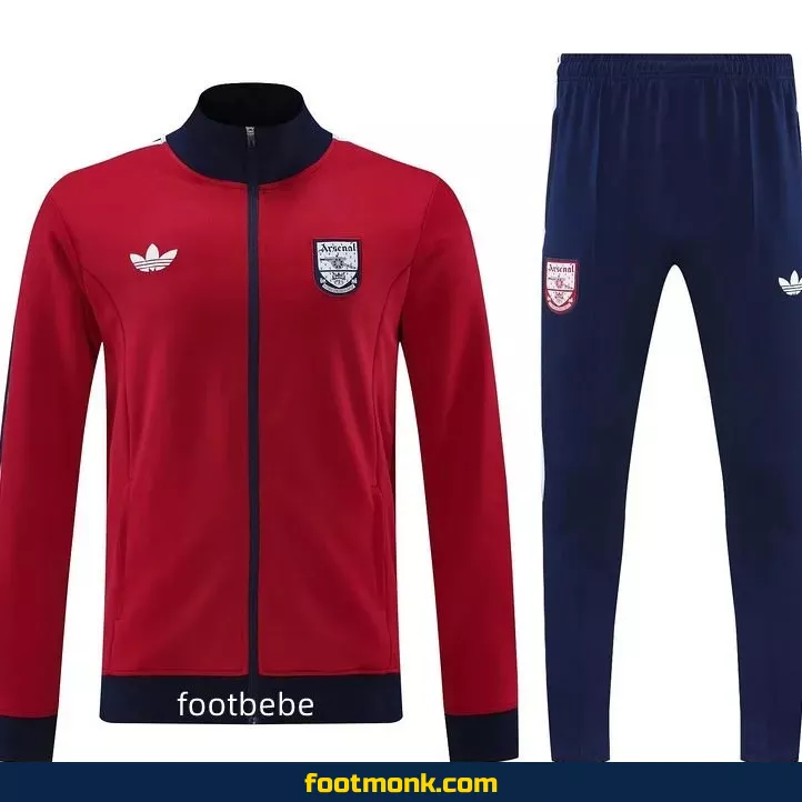 Ensemble veste arsenal 2024 2025 rouge Rétro