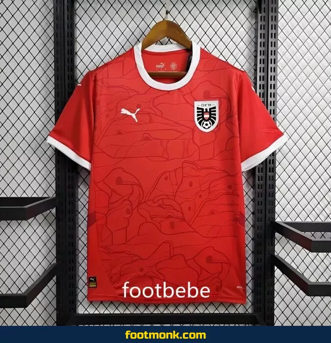 Maillot Autriche Euro 2024 domicile rouge
