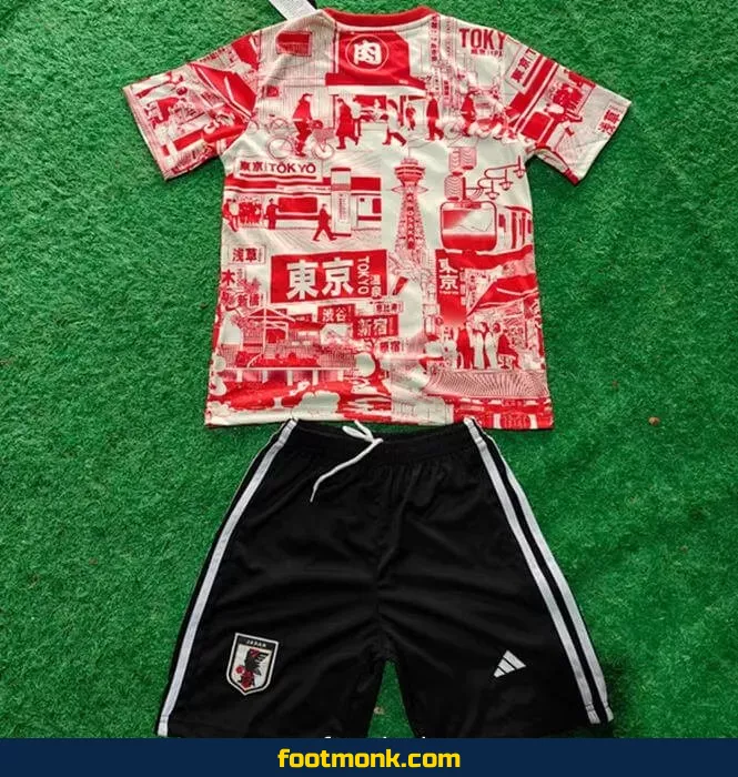 Maillot Japon Enfant 2025 2026 Tokyo rouge
