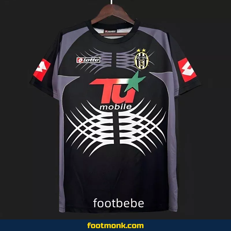 Maillot Juventus vintage 2001 2002 gardien de but noir