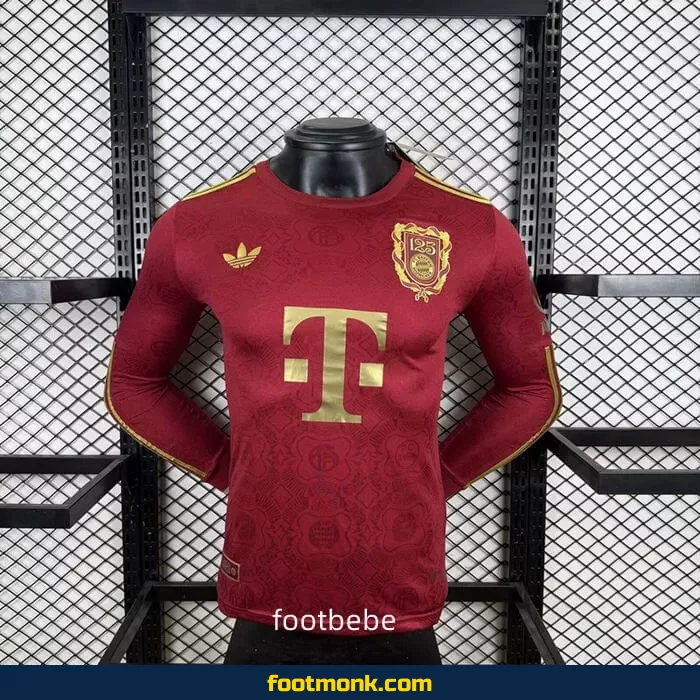 Maillot Match Bayern Munich 2025 125 ans Manches longues