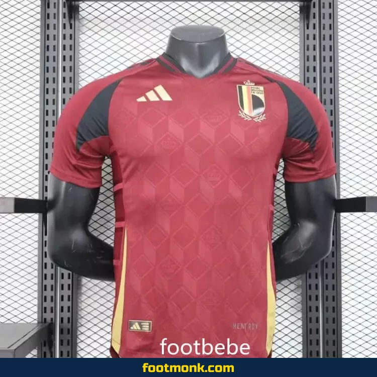 Maillot Match Belgique Euro 2024 domicile rouge