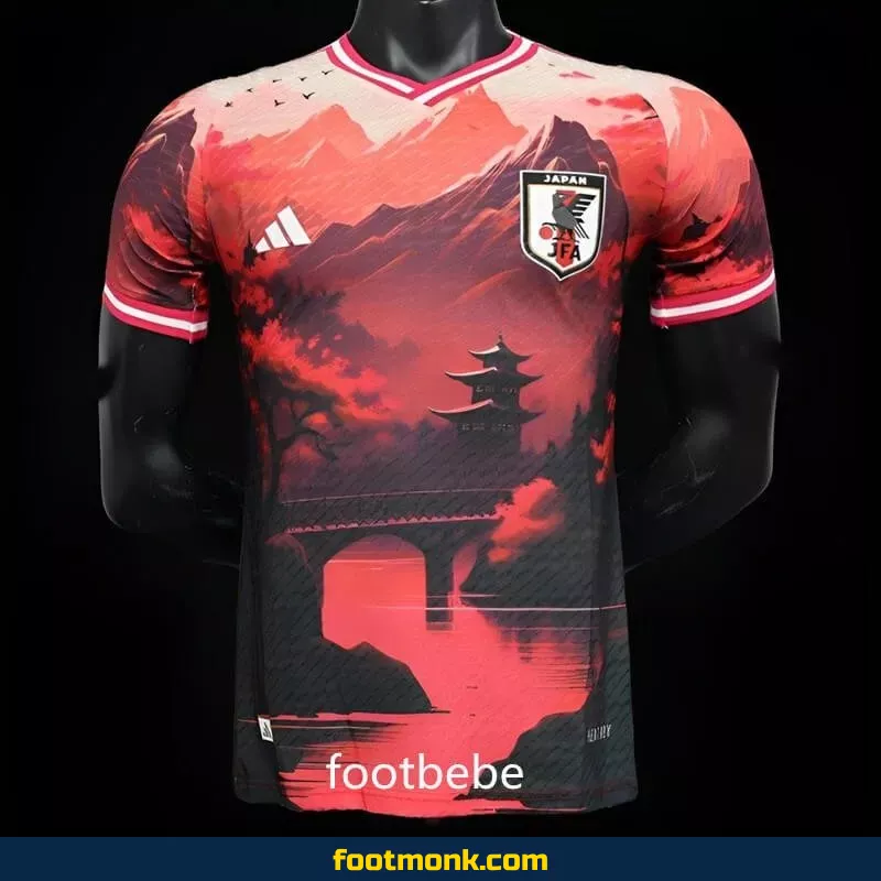 Maillot Match Japon 2024 coucher de soleil rouge
