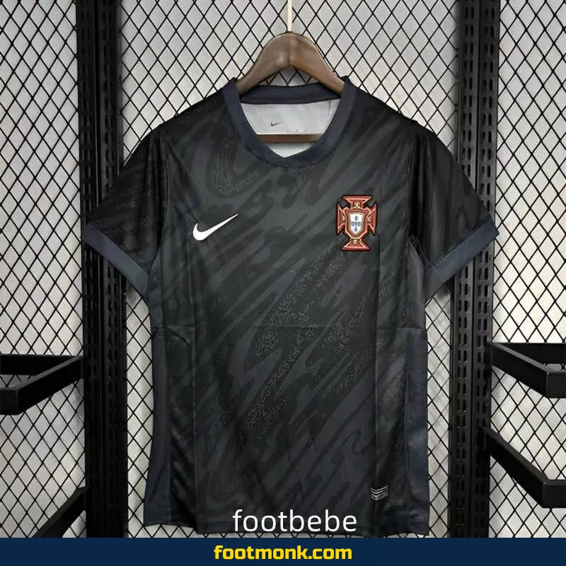 Maillot Portugal 2024 gardien de but noir