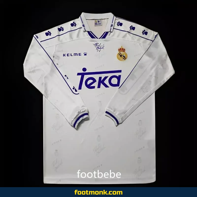 Maillot Real Madrid Vintage 1995 1996 domicile manches longues