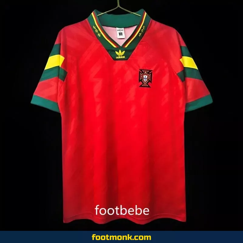 Maillot Vintage Portugal 1992 1994 domicile rouge