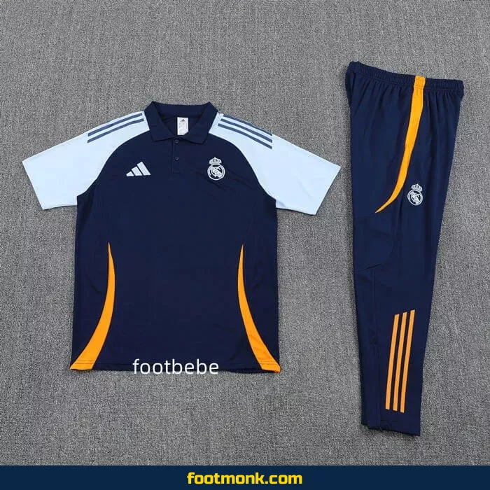 Survetement Real Madrid 2025 2026 Bleu royal Polo